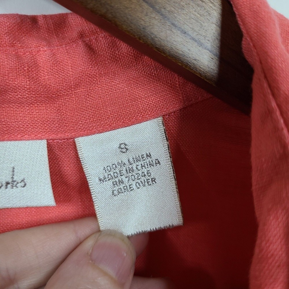 Studio Works Vintage Linen Button Front Shirt Womens Small - Picture 4 of 7